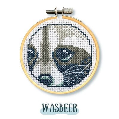 Raccoon | Cross stitch embroidery kit