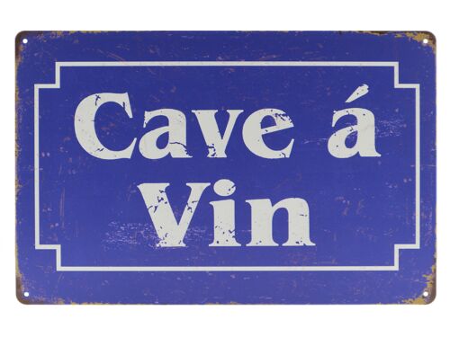 Cave á Vin metalen bord 20x30cm