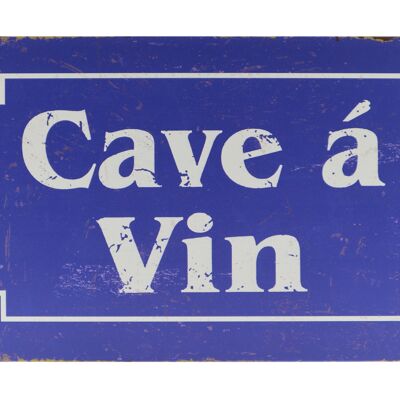 Cave á Vin metalen bord 20x30cm