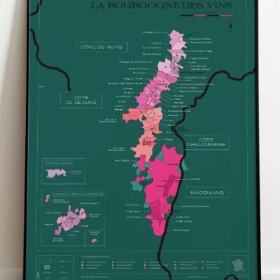 Weinkarte zum Freirubbeln – Burgund