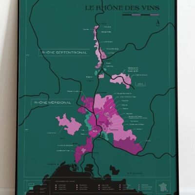 Carte des vins à gratter - Rhône