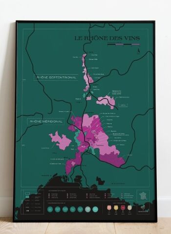 Carte des vins à gratter - Rhône 1