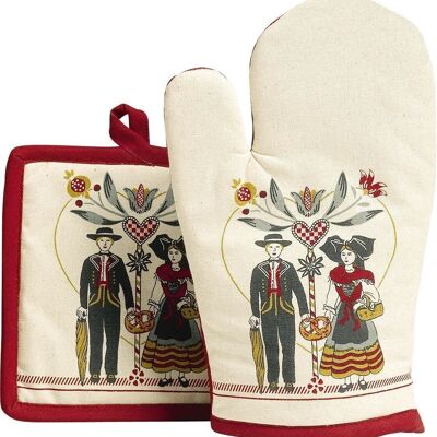 Set guanti/presine Boem Beige 18 x 28