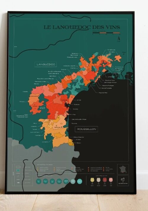Carte des vins à gratter - Languedoc
