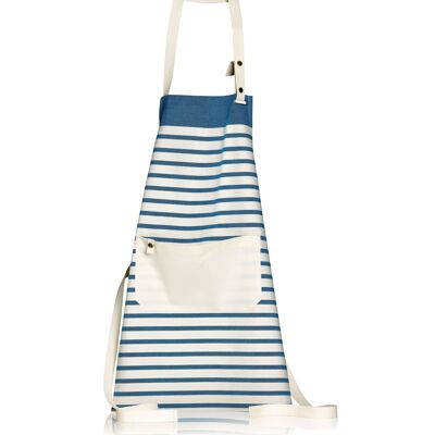 Cooking apron Nalou Ivory / blue 72 x 75