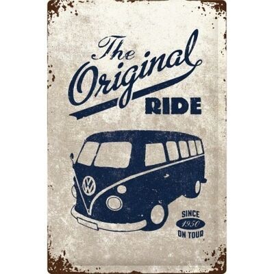 Plaque en tôle VW Bulli - The Original Ride 40 x 60 cm