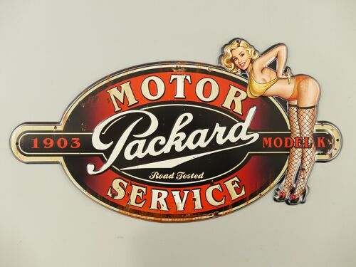 Blechschild Packard Motor Service 45x25 cm