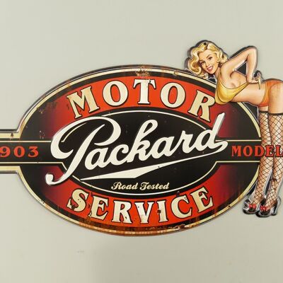 Blechschild Packard Motor Service 45x25 cm