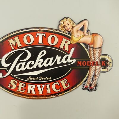 Blechschild Packard Motor Service 45x25 cm