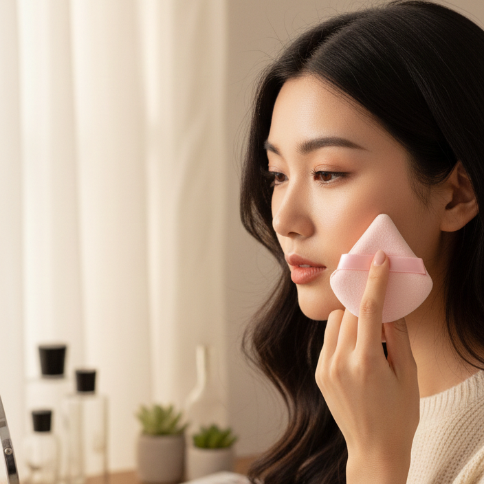 YOSMO Powder Puff Triangle Makeup Sponge for Precision Blending
