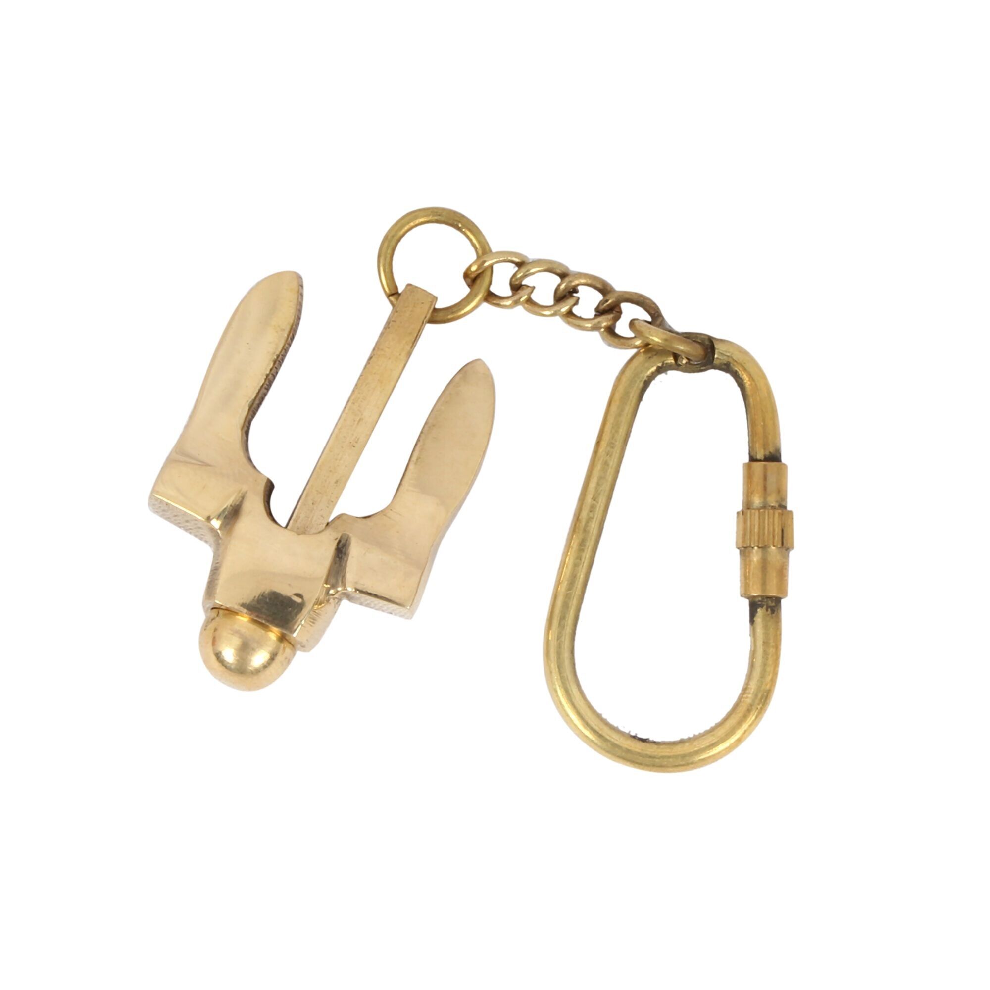 Messing-Klappanker-Schlüsselanhänger, blanko, polnisch