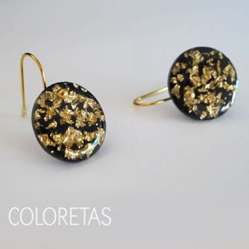 Boucles d'oreilles crochet noir Sparks 5