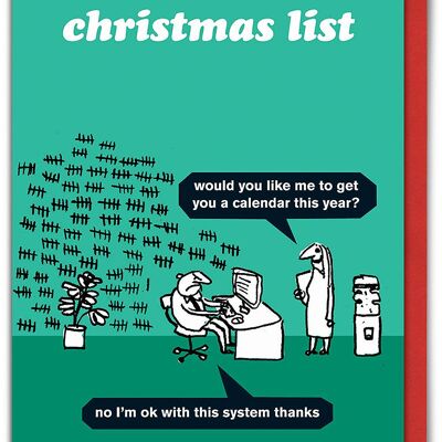 Christmas List Christmas Card
