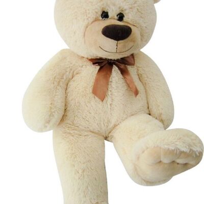 Sweety Toys 4638 teddy bear 80 cm beige - cuddly teddy bear with bow
