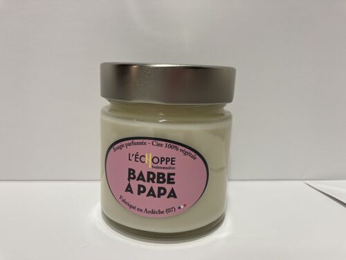 BOUGIE PARFUMEE BARBE A PAPA CIRE 100 % VEGETALE DE SOJA 180 G