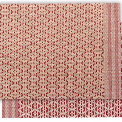 Kadra placemat Natural/red 33 x 45