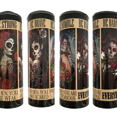 Stainless Steel Insulated Tumbler - Bad Ass - Rockabilly Imagery