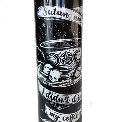 Stainless Steel Insulated Tumbler - Not Now Satan - Satanic Occult Artwork