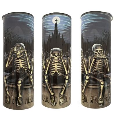 Stainless Steel Insulated Tumbler - See No Evil - Confucious Occult Artwork