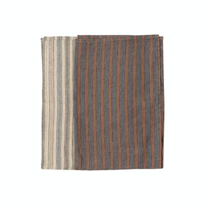 100% Linen Dish Towel 2-Pack Striped Multicolor