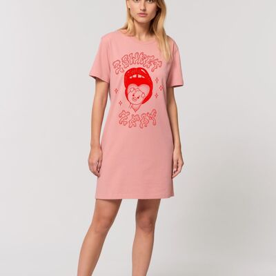 2 Sweet 2 Eat - Vestido camiseta rosa salmón - Mediano