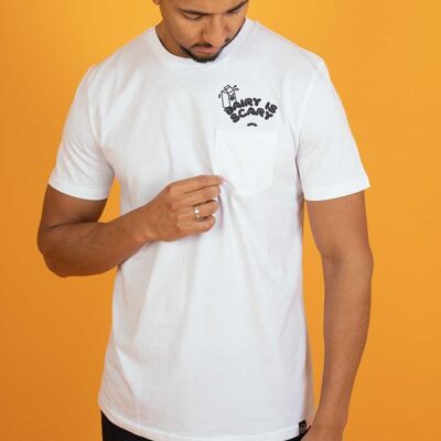 Dairy Is Scary Pocket Tee - Weißes T-Shirt - Small