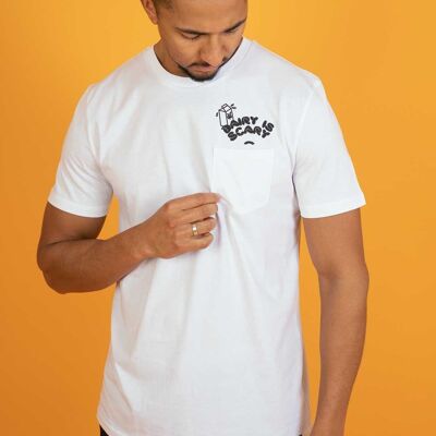 Dairy Is Scary Pocket Tee - White T-Shirt - XL