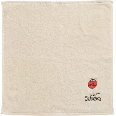 Asciugamano quadrato Shadoks avorio 50 x 50