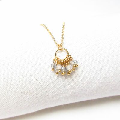 Labradorite cluster necklace