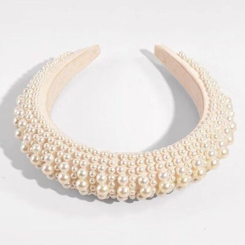 Iris Vary Pearls Chunky Head Band