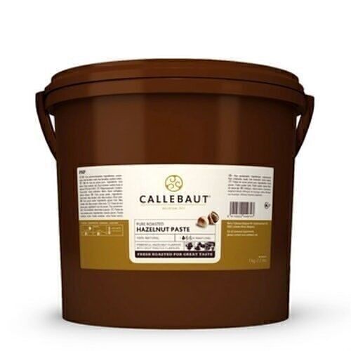 CALLEBAUT - Pure pâte de noisettes 100 % Goût de noisette intense avec notes grillées, texture très douce- 5kg