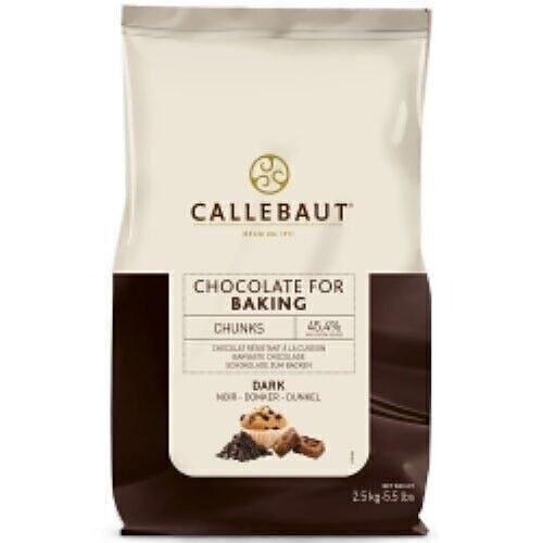 CALLEBAUT - CHUNKS Noir - Morceaux choc. Noir (45,5 % cacao) - 2,5 kg