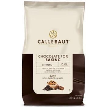 CALLEBAUT - CHUNKS Noir - Morceaux choc. Noir (45,5 % cacao) - 2,5 kg 1
