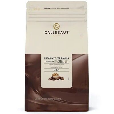 CALLEBAUT - CHUNKS Leche - Trozos de choque. Leche (25,8% cacao) - 2,5 kg