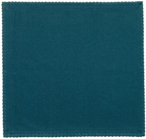 Lot de 2 serviettes de table recyclées Delia Paon 41 x 41