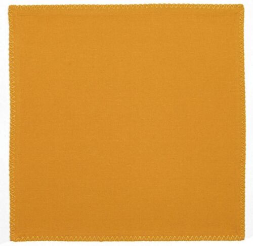 Lot de 2 serviettes de table recyclées Delia Tournesol 41 x 41