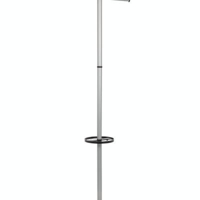 Coat stand SPACE I Coat stand incl. coat hanger, with umbrella stand, metal, silver