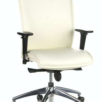 Executive chair MURANO 10 Office chair, medium backrest, adjustable armrests, leather, ivory