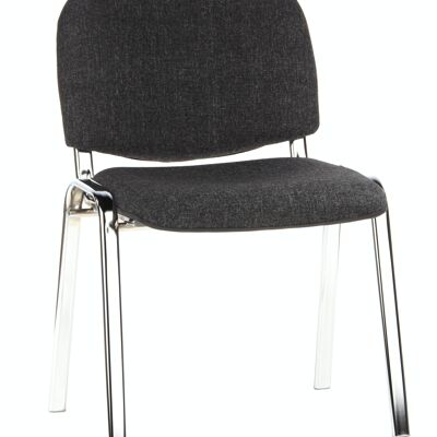 Silla de conferencia / silla de visita / silla XT 600, apilable, cromo/antracita