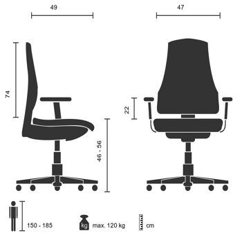 Chaise de jeu / chaise de bureau GAMING ZONE PRO AB100 simili cuir noir/blanc 2