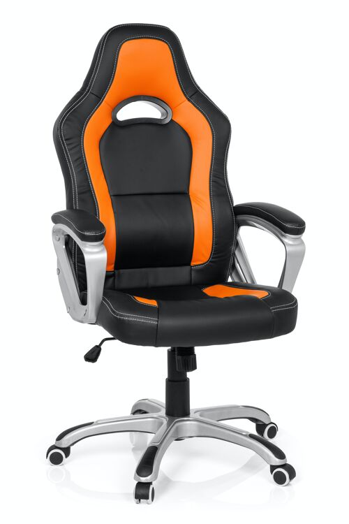 Gaming Stuhl / Bürostuhl GAMING ZONE PRO AB100 Kunstleder schwarz/orange