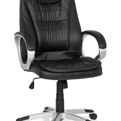 Sillón ejecutivo XXL RELAX WB100 silla de escritorio ergonómica, piel sintética, negro