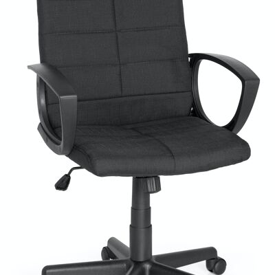 Sedia da ufficio / sedia girevole Sedia da scrivania ergonomica STARTEC CL300, Tessuto, Nero