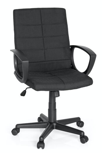 Chaise de bureau / chaise pivotante STARTEC CL300 chaise de bureau ergonomique, Tissu, Noir 1