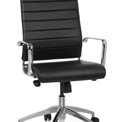 Office chair / executive chair PONTERA PRO Swivel chair with high backrest, imitation leather, black