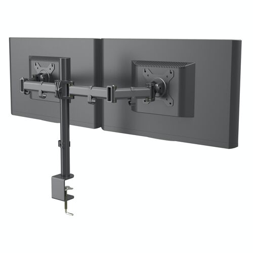 Monitorhalterung VM-MF2 2-Arm 13 - 27 Zoll Monitorarm 360° drehbar, Stahl, Schwarz