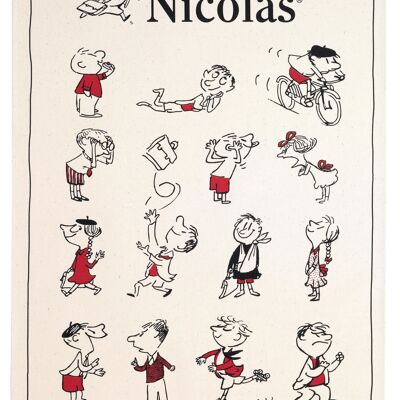 Tea towel Petit Nicolas Friends Ecru 48 x 72