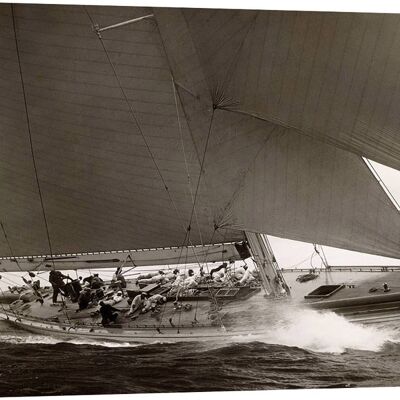 Quadro con foto di barche a vela, stampa su tela: Edwin Levick, J Class Sailboat, 1934