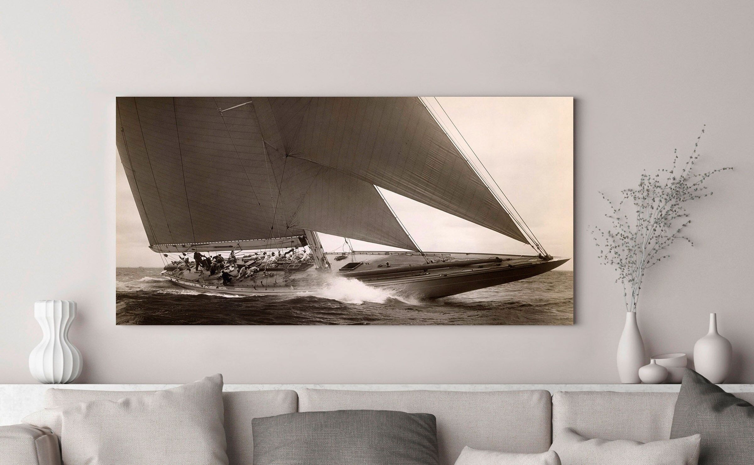 Velero Foto Lienzo Impresión: Edwin Levick, J Class Velero, 1934