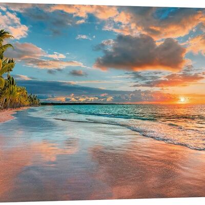 Quadro fotografico, stampa su tela: Pangea Images, Spiaggia al tramonto, Maui, Hawaii